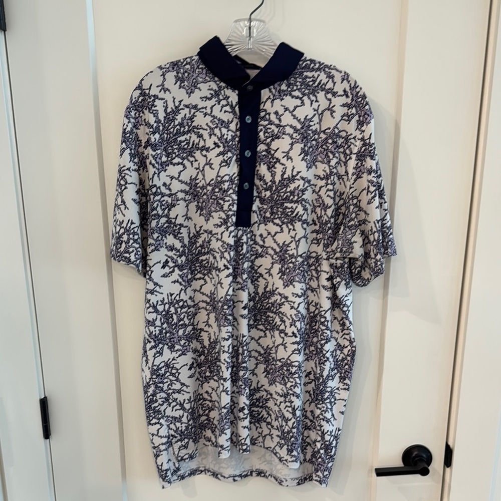 Greyson Blue and White Polo Shirt